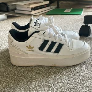 Womens Adidas Forum Bonega Platform Black White Sneakers Size 6.5